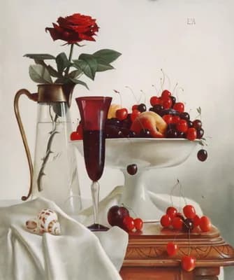 Черешня и чёрная роза