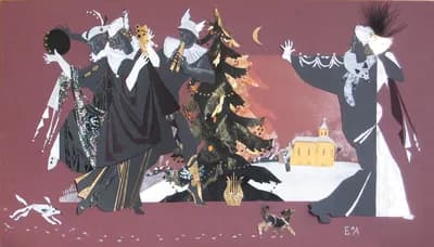 Музы в новогоднюю ночь.( из серии"Музы Павловского парка")