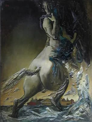 Наводнение в Санкт-Петербурге. 180х120 орг. смеш.техн.