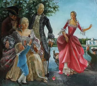 Две царицы 120 х130 орг. смеш. техн.