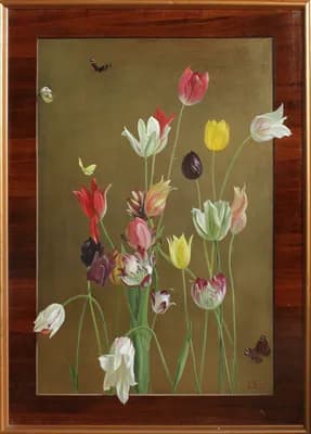 панно Карнравал тюльпанов 100 х 75 дер.,зол. м.