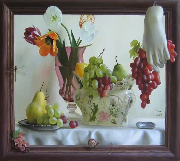 Обманка с виноградом 60 х 70 х.м.