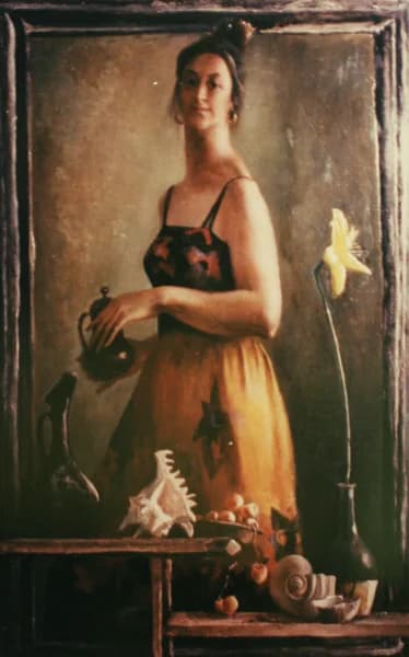 автопортрет с нарциссом 100 х 70 орг смеш. техн