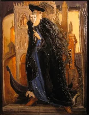 Бегство в Венецию, 100х120, смешанная техника, 1995