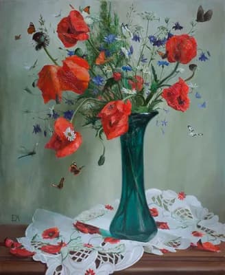 Маки в вазе