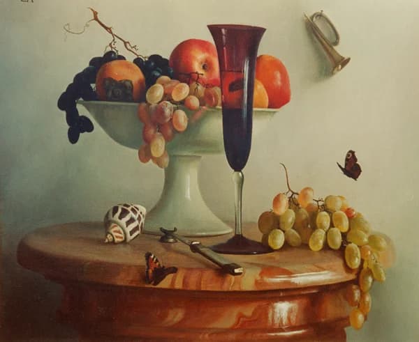 Венецианский бокал, 55х40, х/м, 2002