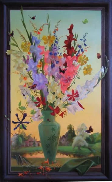 Гладиолусы. 80х102, х/м, 2005