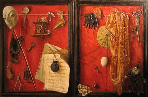 Диптих СУЕТА СУЕТ. 70х90, смешанная техника, 1999